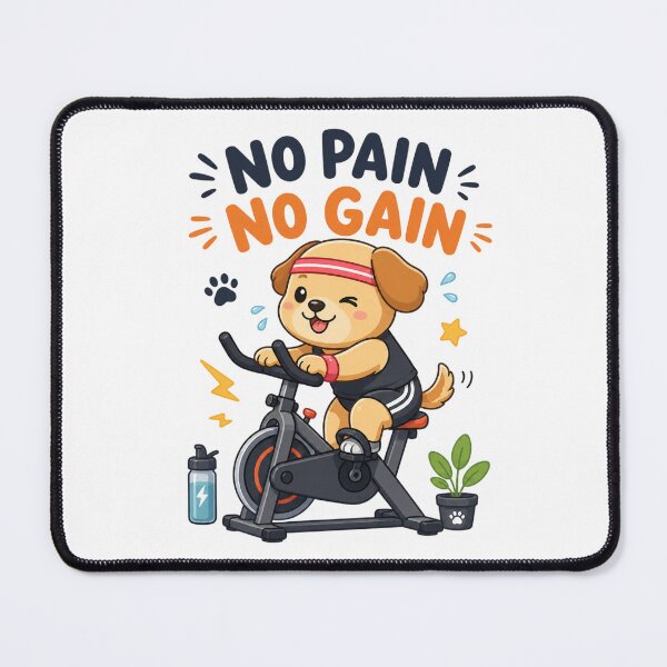 Item preview, Dog Cycling No Pain No Gain designed and sold by Newthingzy.