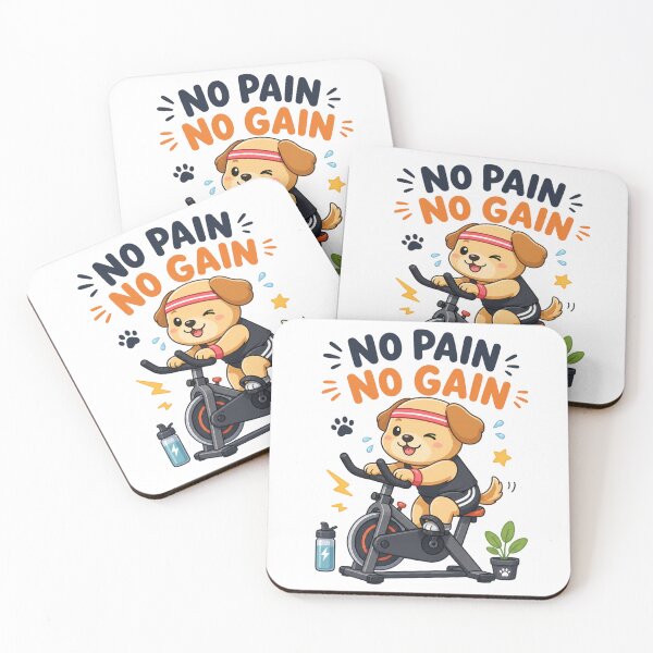 Item preview, Dog Cycling No Pain No Gain designed and sold by Newthingzy.