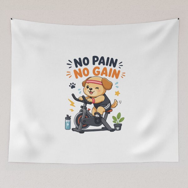 Item preview, Dog Cycling No Pain No Gain designed and sold by Newthingzy.