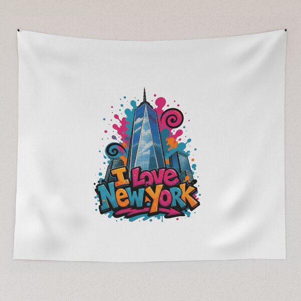 Item preview, One World Trade Center New York – Colorful Graffiti T-Shirt Design designed and sold by Earth Celebration Designs.