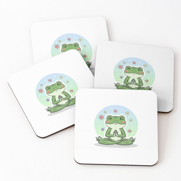 Item preview, Meditating Frog Cute Yoga Cartoon | Zen Kawaii Frog Mindfulness Art designed and sold by MMK1SHOP.