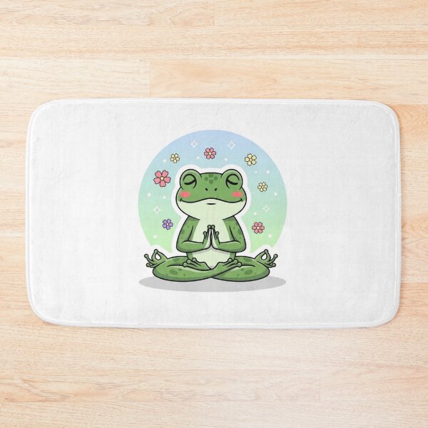 Item preview, Meditating Frog Cute Yoga Cartoon | Zen Kawaii Frog Mindfulness Art designed and sold by MMK1SHOP.