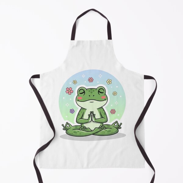 Item preview, Meditating Frog Cute Yoga Cartoon | Zen Kawaii Frog Mindfulness Art designed and sold by MMK1SHOP.