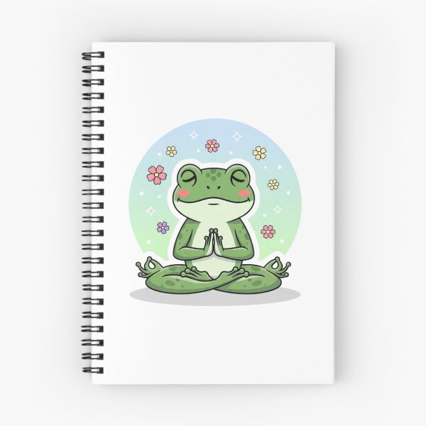 Item preview, Meditating Frog Cute Yoga Cartoon | Zen Kawaii Frog Mindfulness Art designed and sold by MMK1SHOP.