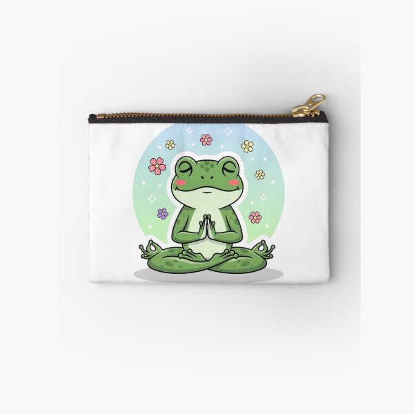 Item preview, Meditating Frog Cute Yoga Cartoon | Zen Kawaii Frog Mindfulness Art designed and sold by MMK1SHOP.