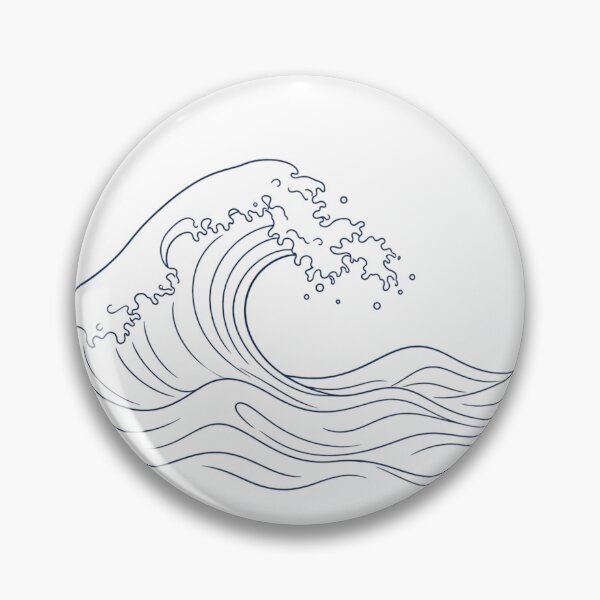 Item preview, Minimal Ocean Wave Line Art | Japanese Style Wave Illustration | Aesthetic Minimal Sea Design designed and sold by Sanika arts .