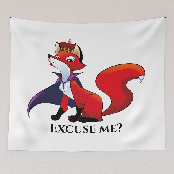 Item preview, Fox King, excuse me? designed and sold by Konopikyu.