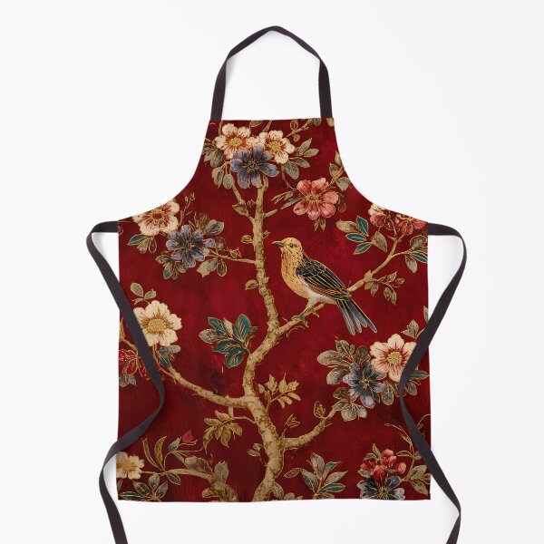Item preview, Strawberry Color Silk Floral Bird on Branch Carpet designed and sold by GrinGalore.