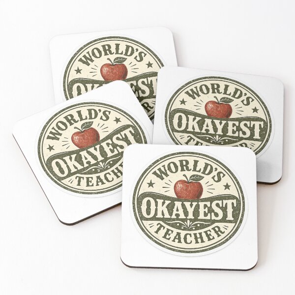 Item preview, World's Okayest Teacher – Funny Vintage Badge Design | Teacher Appreciation Gift designed and sold by irfanshikh.