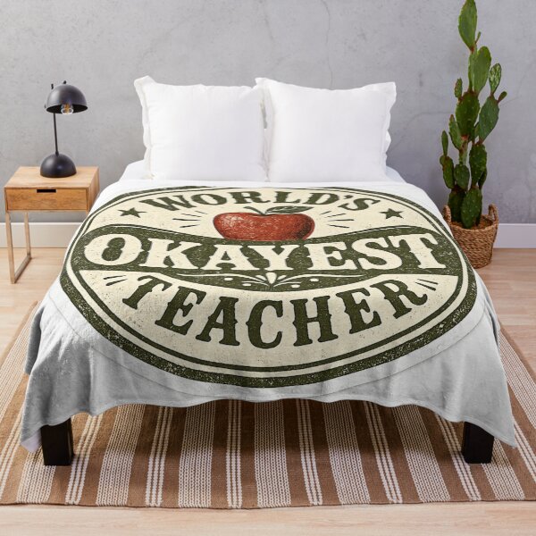 Item preview, World's Okayest Teacher – Funny Vintage Badge Design | Teacher Appreciation Gift designed and sold by irfanshikh.