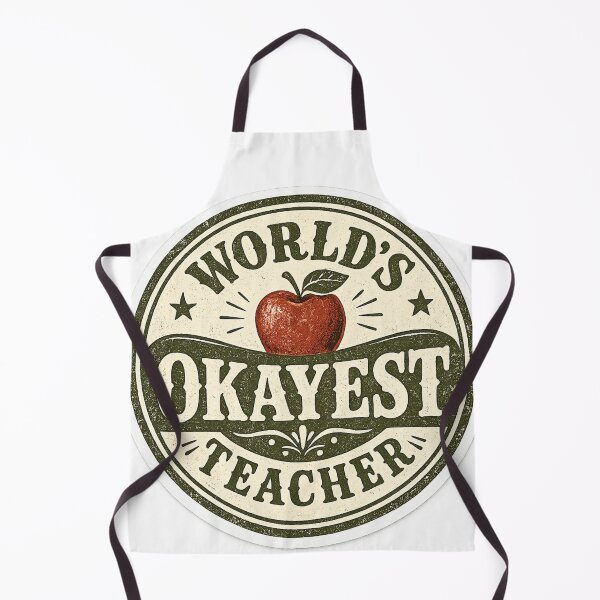 Item preview, World's Okayest Teacher – Funny Vintage Badge Design | Teacher Appreciation Gift designed and sold by irfanshikh.