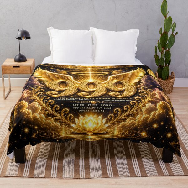 Item preview, Golden Angel Number 999 Completion Transformation Light designed and sold by HiteshArt111.