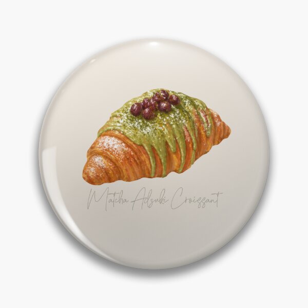 Item preview, French Bakery Pastries | Matcha Adzuki Croissant Art designed and sold by simplepaperplan.