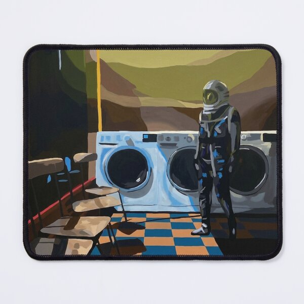 Item preview, Astronaut waiting at the laundromat designed and sold by pencilIDK.