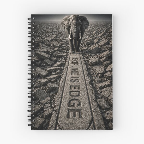 Item preview, Founder Discipline Edge Elephant Industrial Brutalist Art Print designed and sold by SavannaStrikes.