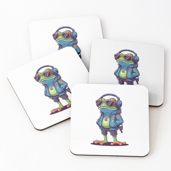 Item preview, Cool Frog with Headphones and Sunglasses | Streetwear Gamer Frog Cartoon designed and sold by MMK1SHOP.
