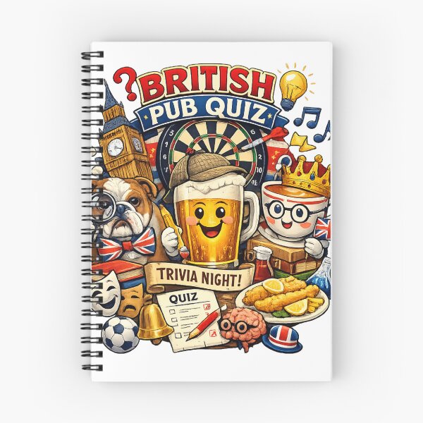 Item preview, British Pub Quiz Funny Design – Trivia Night UK Humour Illustration designed and sold by GarnerSupplyCo.