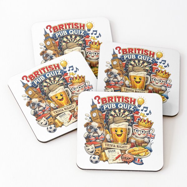 Item preview, British Pub Quiz Funny Design – Trivia Night UK Humour Illustration designed and sold by GarnerSupplyCo.