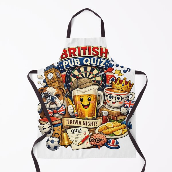 Item preview, British Pub Quiz Funny Design – Trivia Night UK Humour Illustration designed and sold by GarnerSupplyCo.