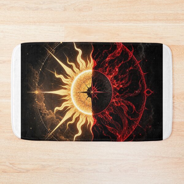 Item preview, Sun vs Dark Flame – Cosmic Dual Energy Blood Red Fire Design designed and sold by Sticleg.