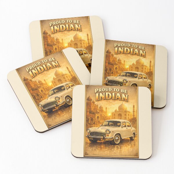 Item preview, Proud To Be Indian Vintage Royal Car Poster designed and sold by Retro Arabica.