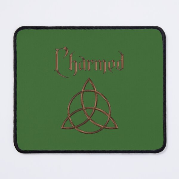 Item preview, Charmed TV series bronze triquetra on green designed and sold by Wicca and mythical creatures .