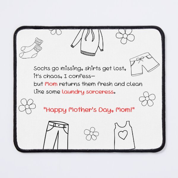Item preview, Funny Mom Poetry Prints, Humorous Mother Card Collection, Cute Gift Idea, The Laundry Wizard designed and sold by BlareBlare.