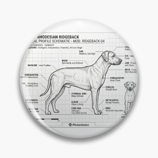 Item preview, Rhodesian Ridgeback Blueprint – Anatomy & Standard designed and sold by Pfotenfaden.