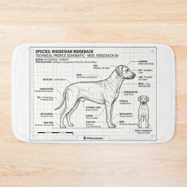 Item preview, Rhodesian Ridgeback Blueprint – Anatomy & Standard designed and sold by Pfotenfaden.