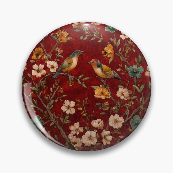 Item preview, Strawberry Color Silk Floral Birds Decorative Carpet designed and sold by GrinGalore.