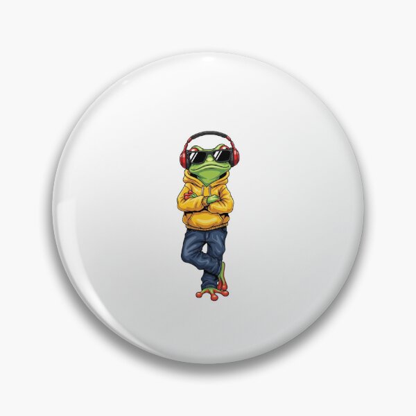 Item preview, Swagger Frog in Hoodie with Headphones | Cool Urban Streetwear Frog Cartoon designed and sold by MMK1SHOP.