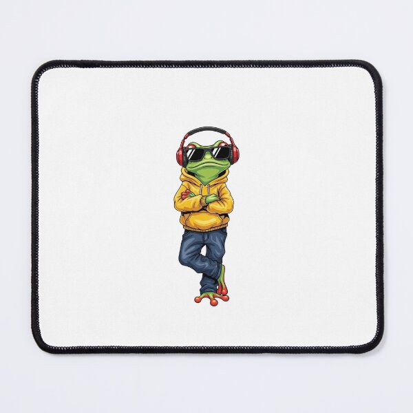 Item preview, Swagger Frog in Hoodie with Headphones | Cool Urban Streetwear Frog Cartoon designed and sold by MMK1SHOP.