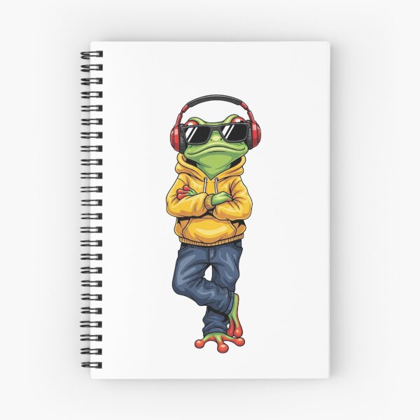 Item preview, Swagger Frog in Hoodie with Headphones | Cool Urban Streetwear Frog Cartoon designed and sold by MMK1SHOP.