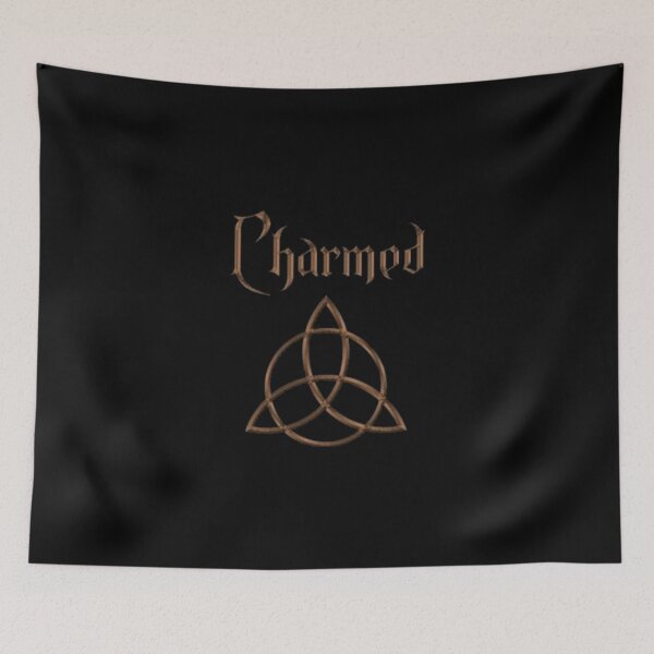 Item preview, Charmed TV series  bronze triquetra on black designed and sold by Wicca and mythical creatures .