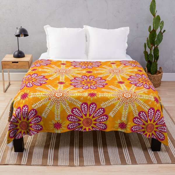 Item preview, tequila sunrise pink and orange boho pattern designed and sold by findlost.