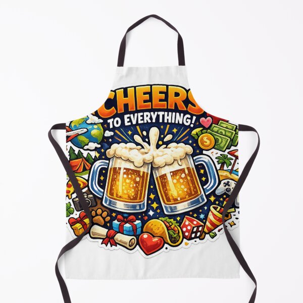 Item preview, Cheers To Everything Funny Celebration Design – Beer Toast Party Lifestyle Illustration designed and sold by GarnerSupplyCo.