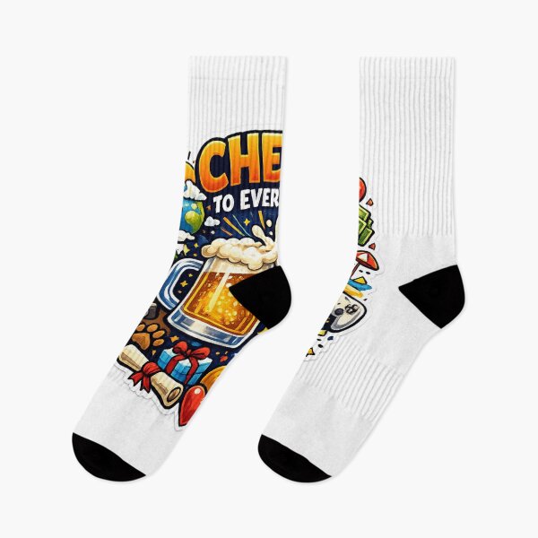 Item preview, Cheers To Everything Funny Celebration Design – Beer Toast Party Lifestyle Illustration designed and sold by GarnerSupplyCo.