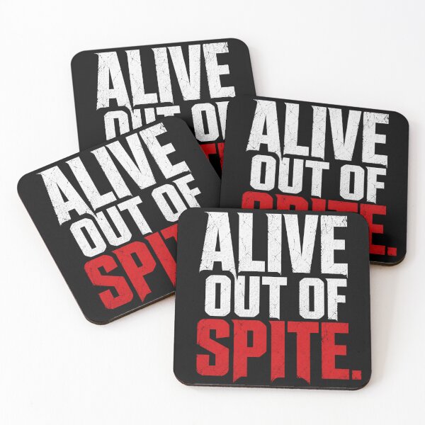 Item preview, Alive Out of Spite – Dark Humor Quote Bold Typography Streetwear designed and sold by the-dovlat.