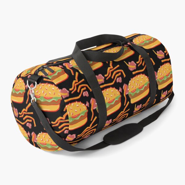Item preview, Retro Diner Burger & Fries Pattern designed and sold by artofthebart.