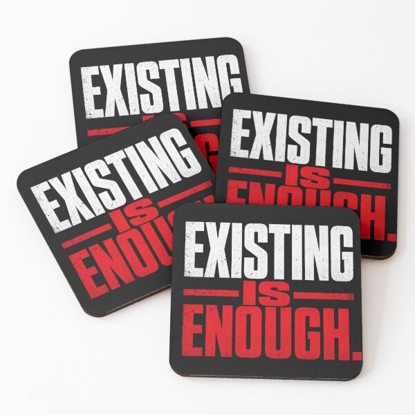 Item preview, Existing Is Enough – Minimalist Motivational Quote Bold Typography designed and sold by the-dovlat.