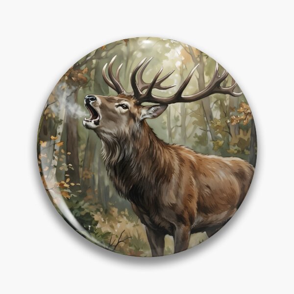 Item preview, Red Deer Stag - Autumn Forest Wildlife designed and sold by RubisLeaf.