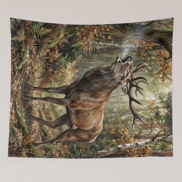 Item preview, Red Deer Stag - Autumn Forest Wildlife designed and sold by RubisLeaf.