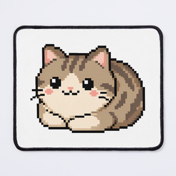 Item preview, Kawaii Pixel Art Cat Loaf – Cute Little Cat in Bread designed and sold by Anteverse.