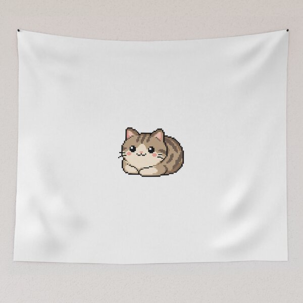 Item preview, Kawaii Pixel Art Cat Loaf – Cute Little Cat in Bread designed and sold by Anteverse.