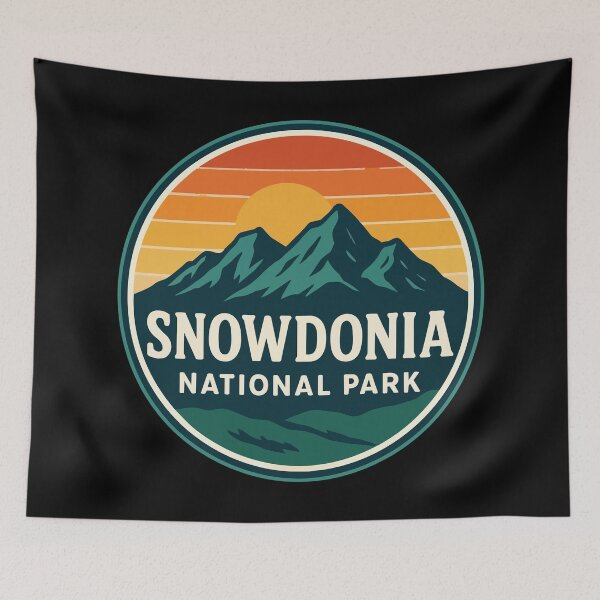 Item preview, Snowdonia National Park Wales Retro Travel designed and sold by TomFrontierArt.
