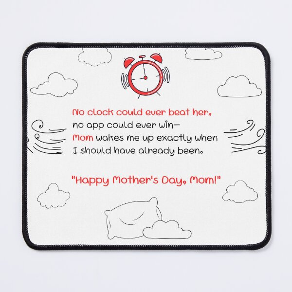 Item preview, Cute and Funny Mom Poem Cards Set, Playful Mother Art Prints, Lighthearted Gift, The Human Alarm designed and sold by BlareBlare.