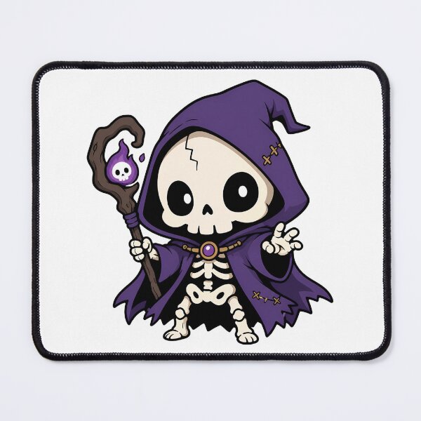 Item preview, Kawaii Skeleton Little Mage – Cute Fantasy Wizard designed and sold by Anteverse.