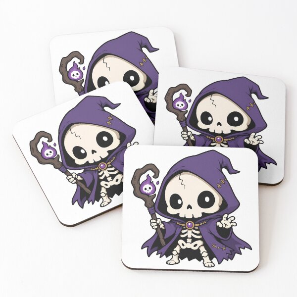 Item preview, Kawaii Skeleton Little Mage – Cute Fantasy Wizard designed and sold by Anteverse.