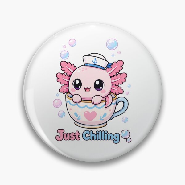 Item preview, Axolotl Just Chilling Cute Kawaii Sea Creature Relaxing Design designed and sold by InkWanderStudio.