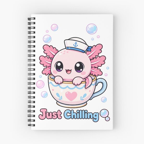 Item preview, Axolotl Just Chilling Cute Kawaii Sea Creature Relaxing Design designed and sold by InkWanderStudio.